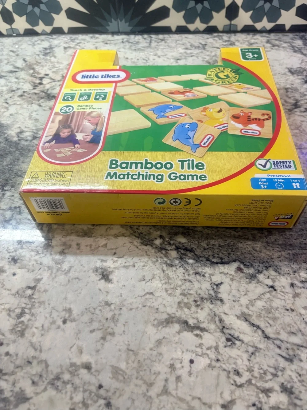 Little Tikes Bamboo Tile Matching Game - Yellow